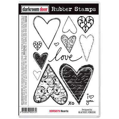 Rubber Stamp Set - Hearts