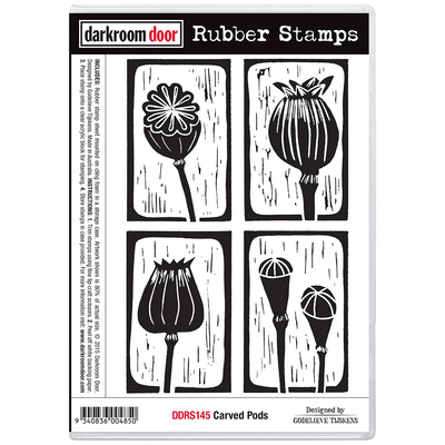 Rubber Stamp Set - Carved Pods