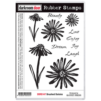 Rubber Stamp Set - Brushed Daisies