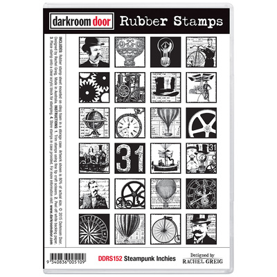 Rubber Stamp Set - Steampunk Inchies