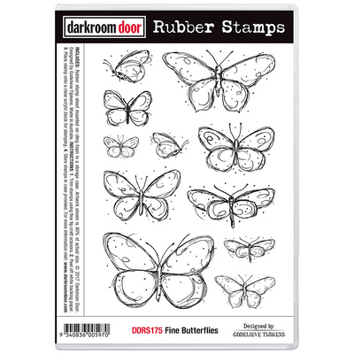 Rubber Stamp Set - Fine Butterflies