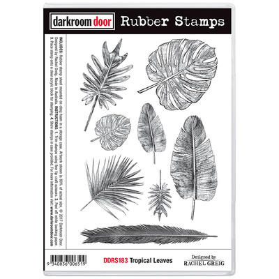 Rubber Stamp Set - Tropical Leaves