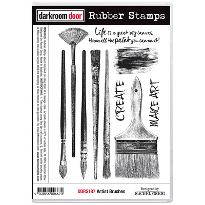 Rubber Stamp Set - Artist Brushes