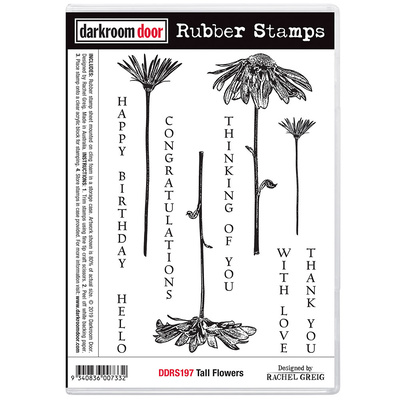 Rubber Stamp Set - Tall Flowers