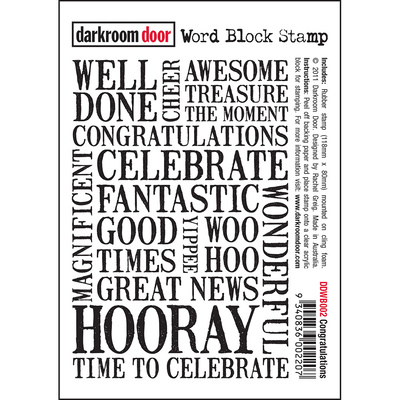 Word Block Stamp - Congratulations