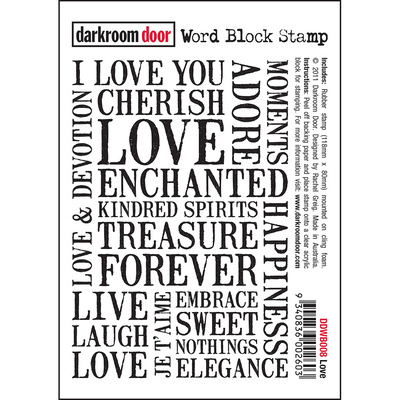 Word Block Stamp - Love