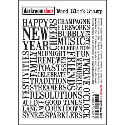 Word Block Stamp - Happy New Year