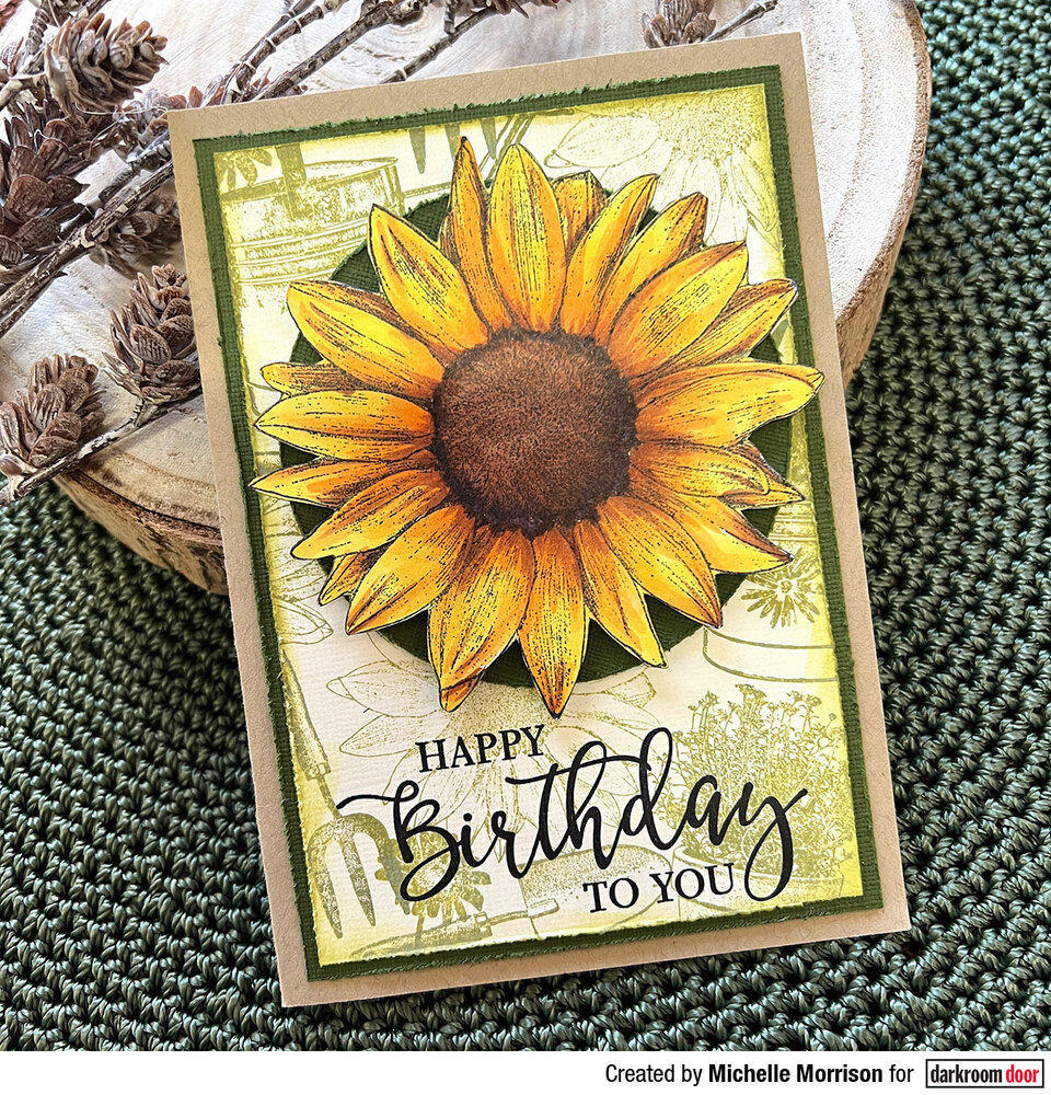 Sunflowers Stamps Scrapbooking  Silicone Stamps Vintage Happy