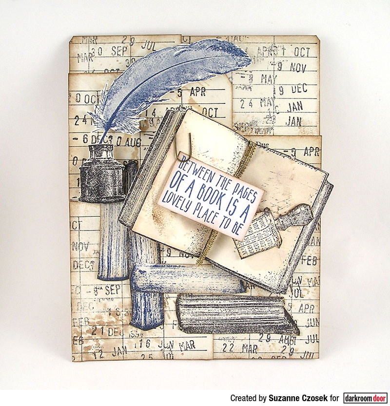 Reading Among Flowers  Junk Journal Scrapbooking Clear Stamps