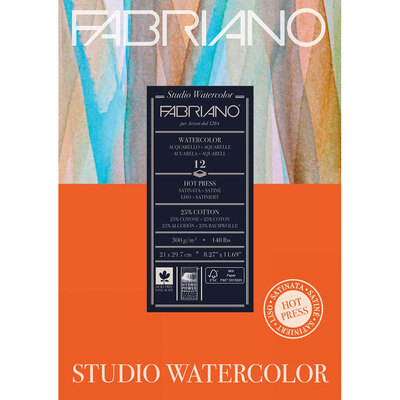 Fabriano Watercolour Pad - Hot Pressed A4 300gsm