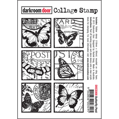 Collage Stamp - Butterfly Post