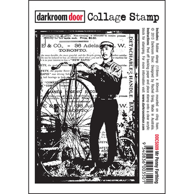 Collage Stamp - Mr Penny Farthing