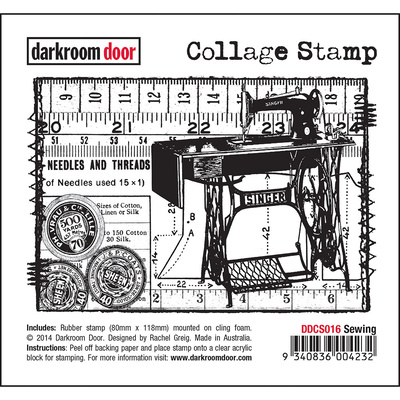 Collage Stamp - Sewing