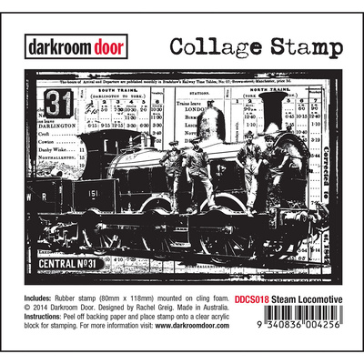 Collage Stamp - Steam Locomotive