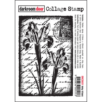 Collage Stamp - Inky Irises