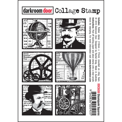 Collage Stamp - Steampunk Squares