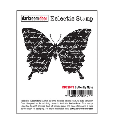 Eclectic Stamp - Butterfly Note