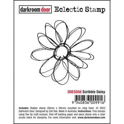 Eclectic Stamp - Scribble Daisy