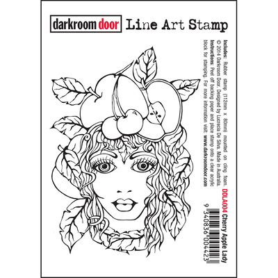 Line Art Stamp - Cherry Apple Lady