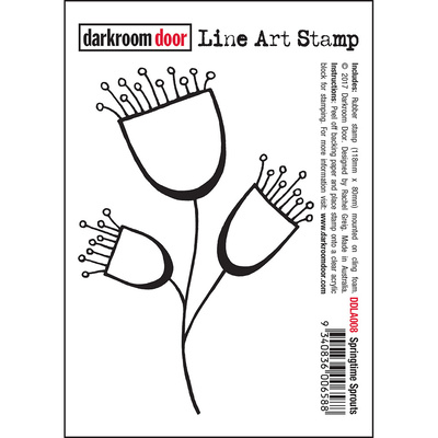 Line Art Stamp - Springtime Sprouts