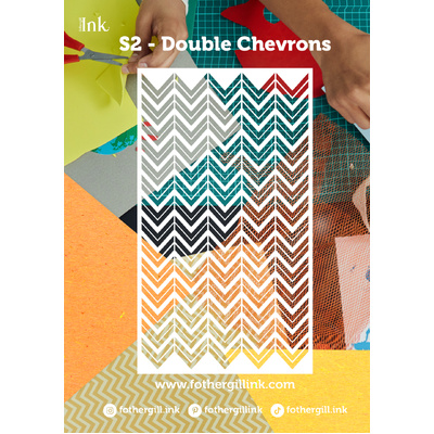 Large Stencil - Double Chevrons