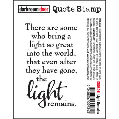 Quote Stamp - Light Remains