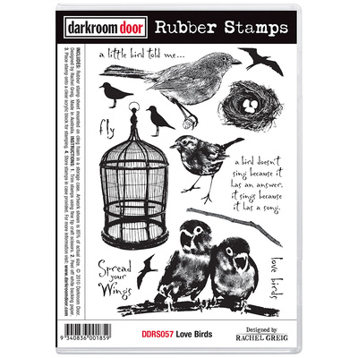 Rubber Stamp Set - Love Birds