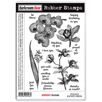 Rubber Stamp Set - Orchids