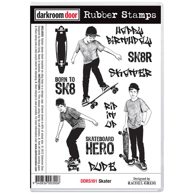 Rubber Stamp Set - Skater