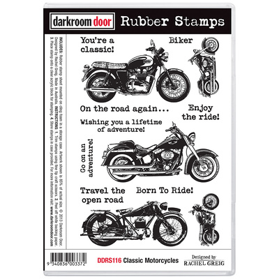 Rubber Stamp Set - Classic Motorcycles