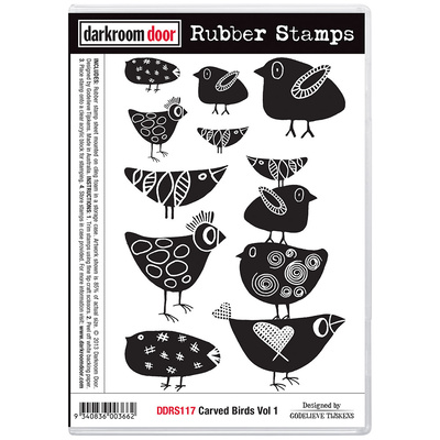 Rubber Stamp Set - Carved Birds Vol 1