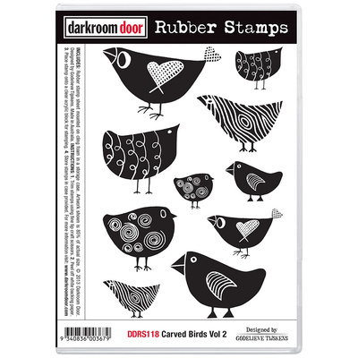 Rubber Stamp Set - Carved Birds Vol 2