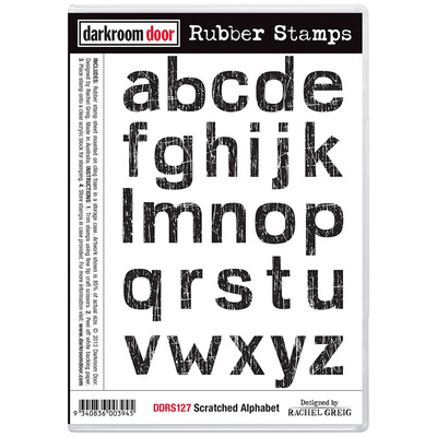 Rubber Stamp Set - Scratched Alphabet