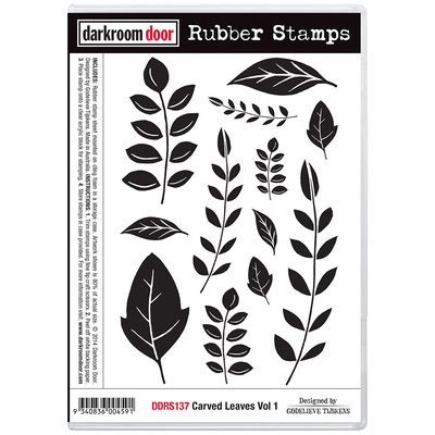 Rubber Stamp Set - Carved Leaves Vol 1