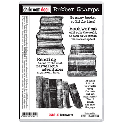 Rubber Stamp Set - Bookworm