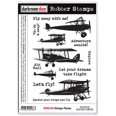 Rubber Stamp Set - Vintage Planes