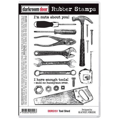 Rubber Stamp Set - Tool Shed