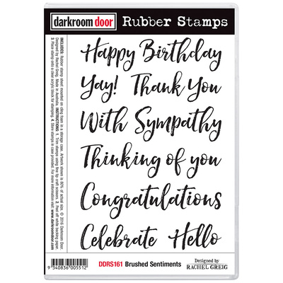 Rubber Stamp Set - Brushed Sentiments