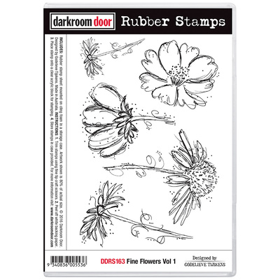 Rubber Stamp Set - Fine Flowers Vol 1