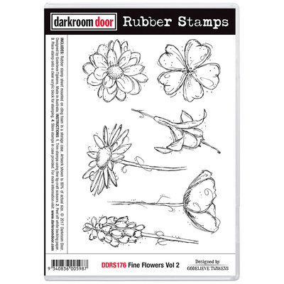 Rubber Stamp Set - Fine Flowers Vol 2