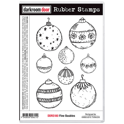 Rubber Stamp Set - Fine Baubles