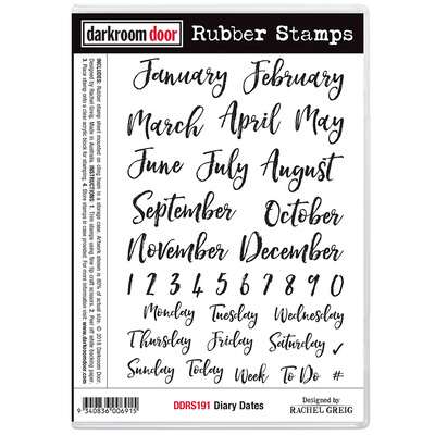 Rubber Stamp Set - Diary Dates