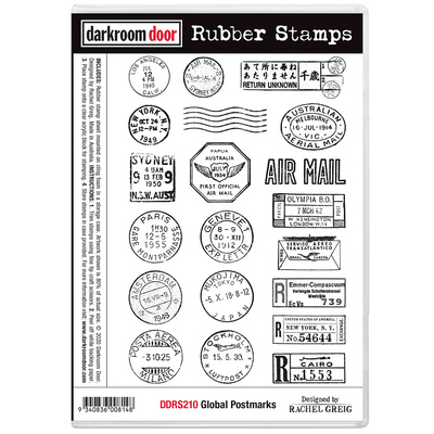 Rubber Stamp Set - Global Postmarks