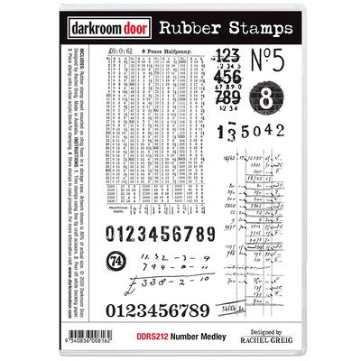 Rubber Stamp Set - Number Medley