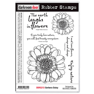 Rubber Stamp Set - Gerbera Daisy