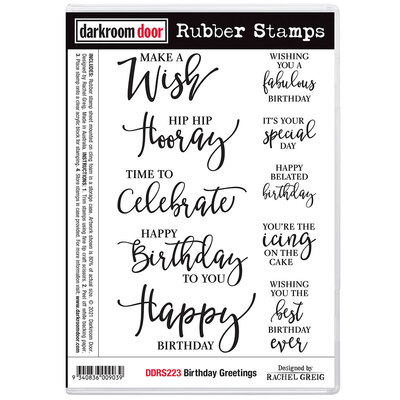 Rubber Stamp Set - Birthday Greetings