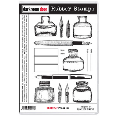 Rubber Stamp Set - Pen & Ink
