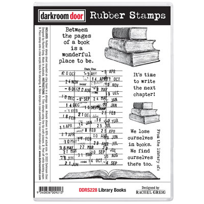 Rubber Stamp Set - Library Books