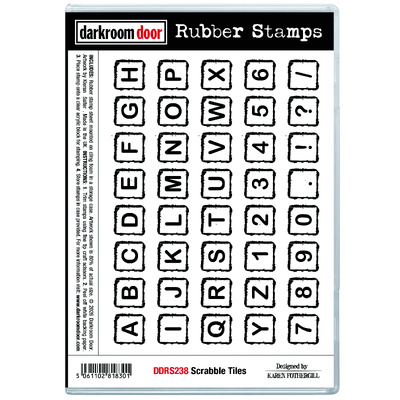 Rubber Stamp Set - Scrabble Tiles