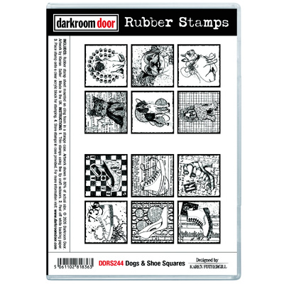 Rubber Stamp Set - Dogs and Shoe Squares